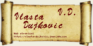 Vlasta Dujković vizit kartica